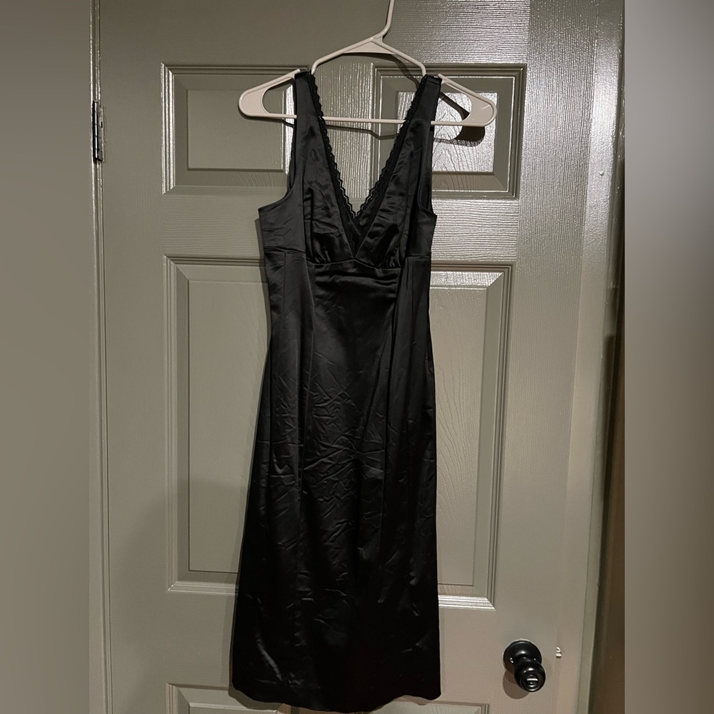 BEBE Black Satin Dress